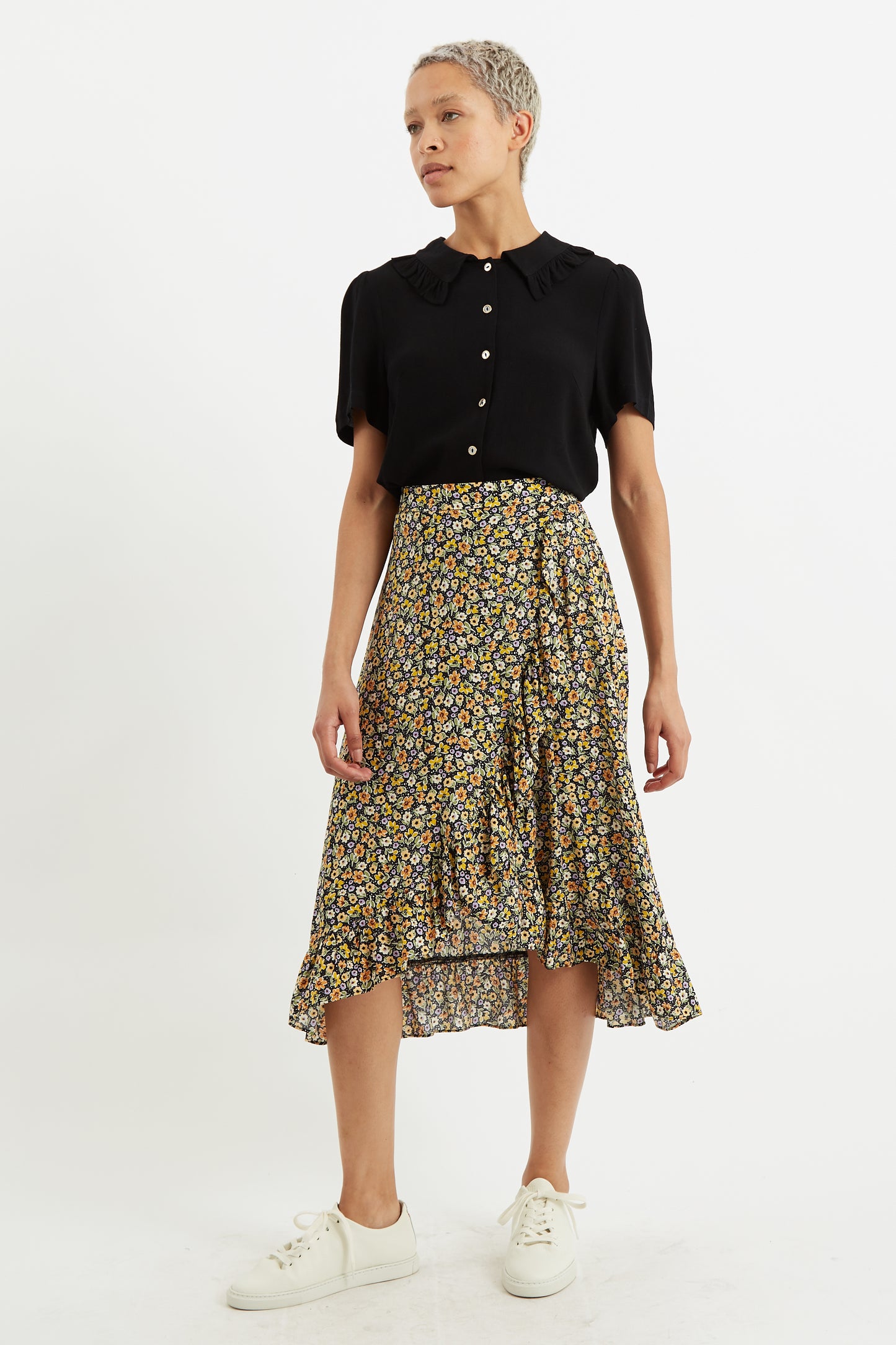 Mara Santa Fe Floral Midi Skirt