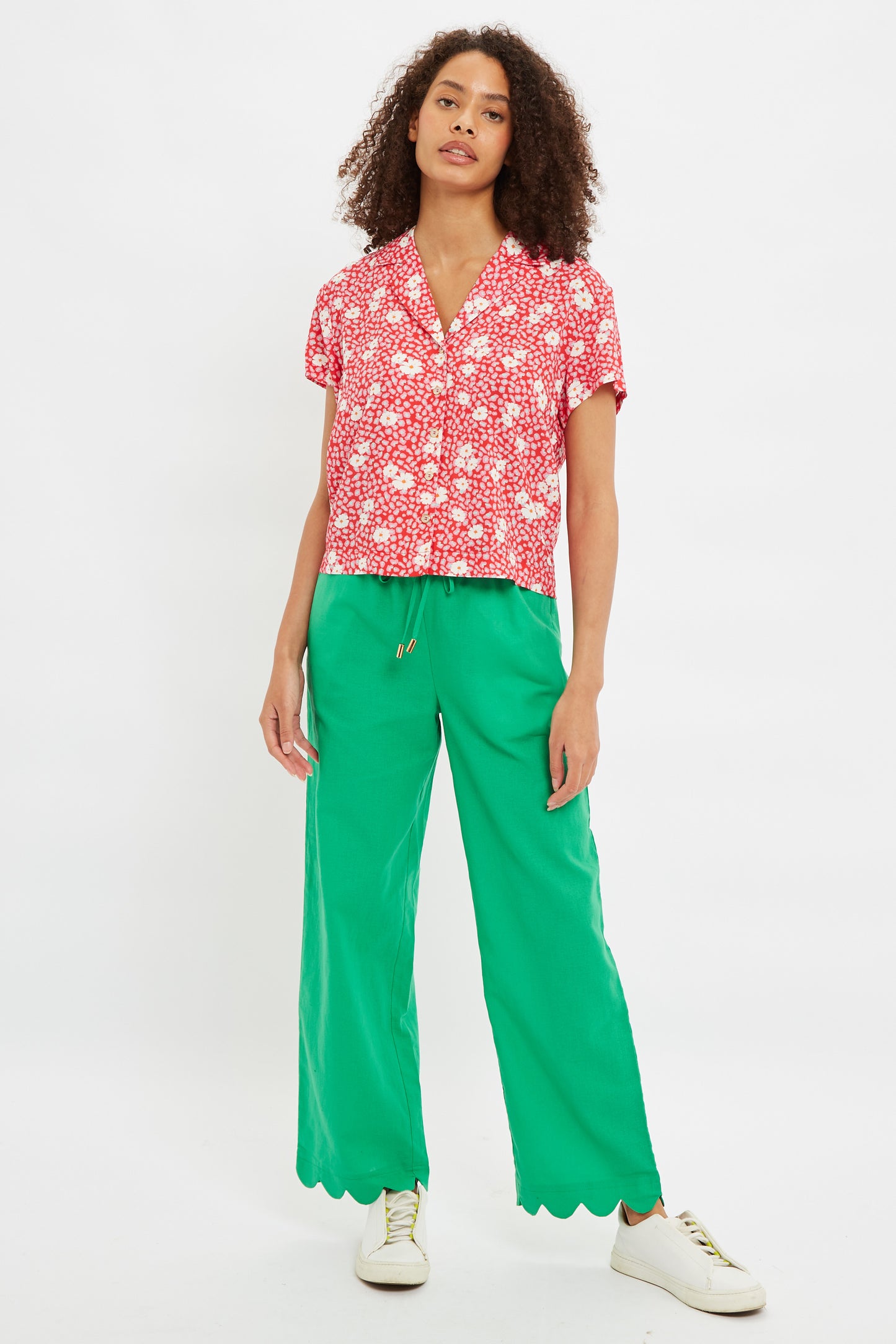 Marika Roaring Daisy Print Bowling Shirt