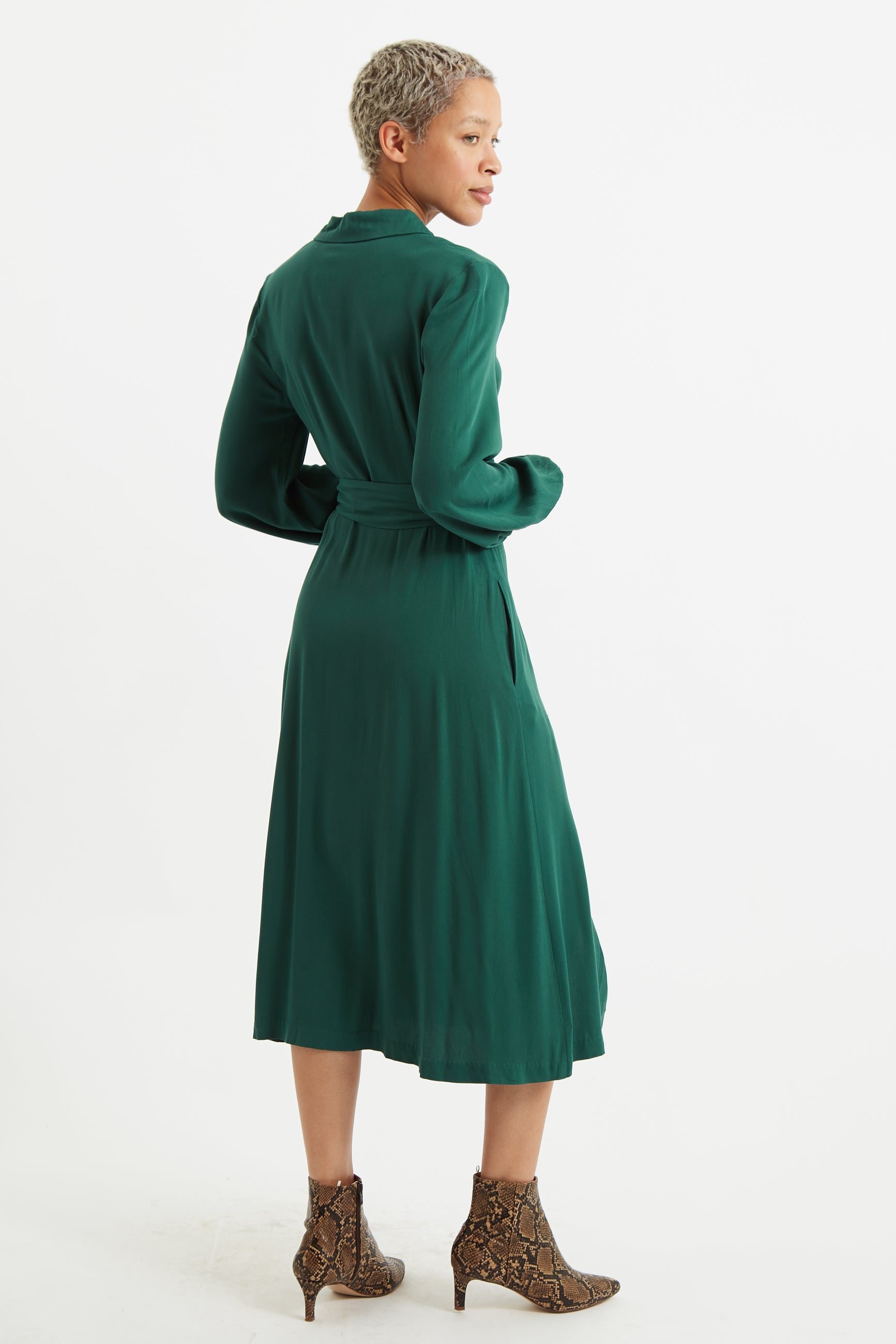 Long sleeve midi shirt dress hotsell