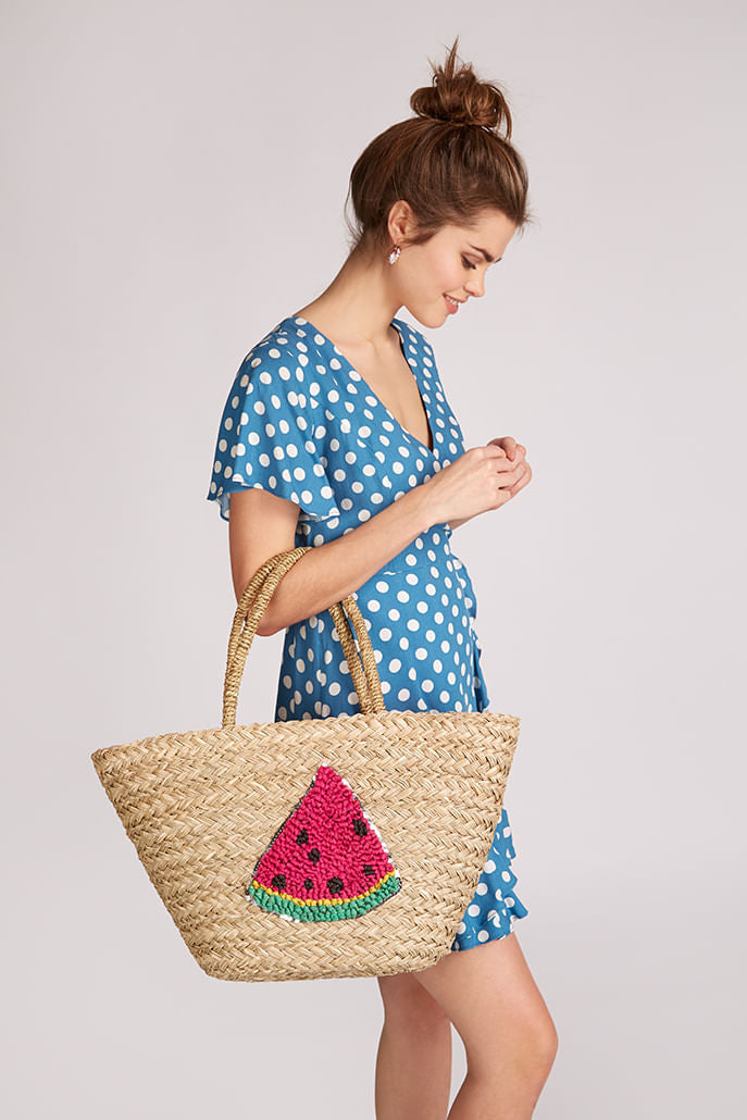 Watermelon discount straw bag